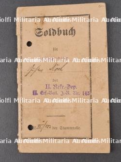 Lot de Militärpass infanterie Alsace Lorraine, Saxe Weimar, Mecklenburg. Infantry Militärpass set from Alsace Lorraine Saxony Weimar Mecklenburg — miniature 16