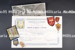 Ensemble d'insignes et de diplômes du Groupement 24