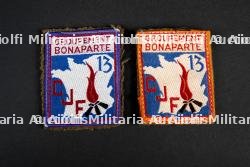 Lot d'insignes du 1er modèle du Groupement 13