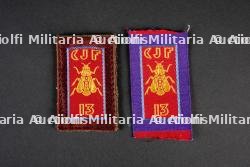 Lot d'insignes du 2ème modèle du Groupement 13