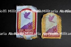 Lot d'insignes du Groupement 16
