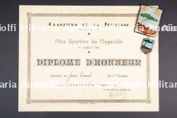 Ensemble d'insignes et de diplômes