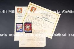 Lot d'insignes et de diplômes des Chantiers de la Jeunesse de la Marine