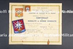 Lot d'insignes et de diplômes des Chantiers de la Jeunesse de la Marine