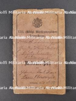 Lot de 5 documents de soldats du Württemberg. Set of five Württemberg soldier documents — photo 11