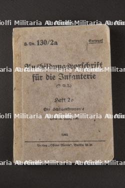 Livret d infanterie. Infantry booklet.