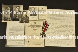 EK II et diplome. Iron cross and diploma.