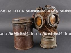 Masque anti-gaz allemand Lederschutzmaske. WWI German gas mask Lederschutzmaske