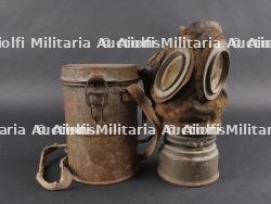 Masque anti-gaz allemand Lederschutzmaske. WWI German gas mask Lederschutzmaske — photo 1