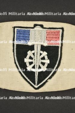 Brassard du Corps des Gardes Voies de Communications sous Vichy. Armband of the Communications Guards Corps under Vichy — miniature 2