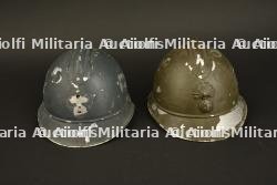Ensemble de casques Adrian 1915 aluminium.