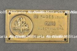Plaque d'identification voiture. Car Identification Plaque — photo 1
