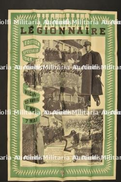 Une affiche de la Légion Française des combattants. A poster of the French Legion of Combatants.