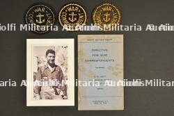 Insignes War Correspondent USN.
