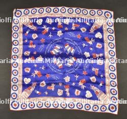 Foulard en soie à l’effigie du maréchal Pétain et du Général Weygand. Silk Scarf Featuring Marshal Pétain and General Weygand