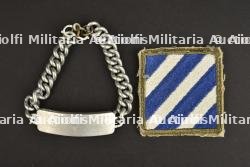Insigne et gourmette de la 3ème DI US.