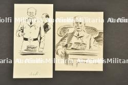 Deux caricatures du procès de Pétain. Two Caricatures from the Pétain Trial