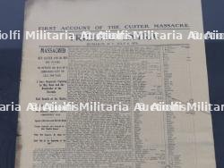 Page de journal Massacre de Custer 1876.