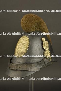 Casque bavarois à chenille Raupenhelm modèle 1845-48 de Schützen. — miniature 9