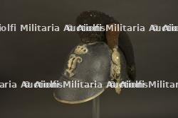 Casque bavarois à chenille Raupenhelm modèle 1868 d'infanterie légère. — photo 10