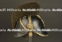 Casque bavarois à chenille Raupenhelm modèle 1868 troupes montées. — miniature 4