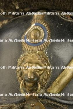 Casque bavarois à chenille Raupenhelm modèle 1868 troupes montées. — photo 8