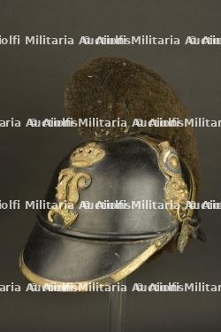 Casque bavarois à chenille Raupenhelm modèle 1868 troupes montées. — photo 10