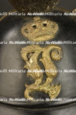 Casque bavarois à chenille Raupenhelm modèle 1868 troupes montées. — miniature 11