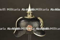 Casque à pointe bavarois en tôle garnitures maillechort. — miniature 5