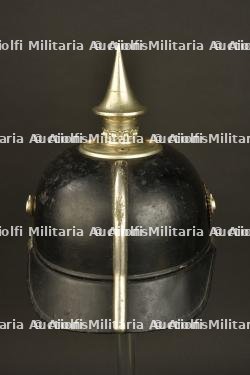 Casque à pointe bavarois en tôle garnitures maillechort. — photo 6