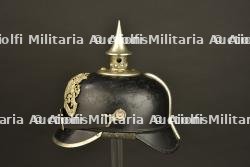 Casque à pointe bavarois en tôle garnitures maillechort. — miniature 7