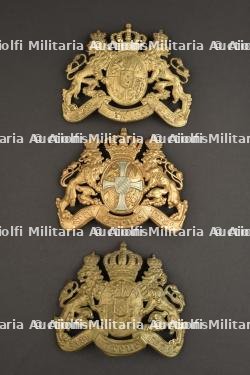 Ensemble de 3 plaques de casque à pointe bavarois. — photo 3