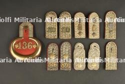 Lot de 5 paires de pattes d'épaule officier et une épaulette
