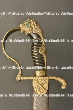 Sabre d'officier d'artillerie tête de lion — miniature 8