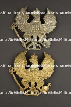 Ensemble de 2 plaques prussiennes modèle 1871 laiton et maillechort