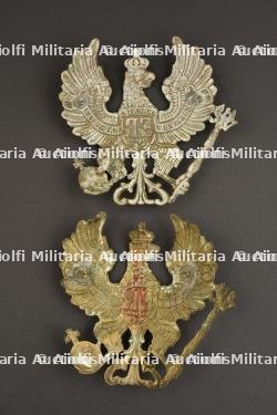 Ensemble de 2 plaques prussiennes modèle 1871 laiton et maillechort — photo 2