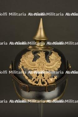 Casque à pointe troupe 1891 d'un travailleur du BA XVI
