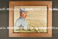 Huile sur bois du maréchal. Oil painting of the Marshal on wood.