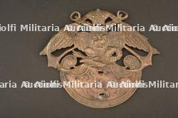 Plaque de casque d un detachement naval. Imperial russian naval infantry headgear plate. Russland Marine Infanterie Helm Emblem
