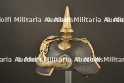 Casque a pointe bavarois Chevauleger, Schwere Reiter ou Artillerie. Bavarian mounted troops senior NCO spiked helmet. Bayern Schwere Reiter oder Artillerie Unteroffizier Pickelhaube — photo 7