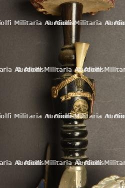 Pipe de reserviste du 17eme Hussards de Brunswick. Brunswick 17th hussars porcelan reservist pipe. Braunschweig Husaren Rgt Nr 17 Reservisten Pfeife — photo 11
