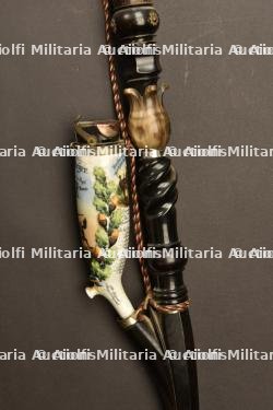 Pipe de reserviste du 17eme Hussards de Brunswick. Brunswick 17th hussars porcelan reservist pipe. Braunschweig Husaren Rgt Nr 17 Reservisten Pfeife — miniature 15