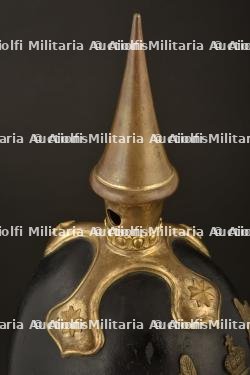 Casque a pointe d officier prussien 1842. Early prussian officer spiked helmet pattern 1842. Offizier Pickelhaube M1842 — miniature 7
