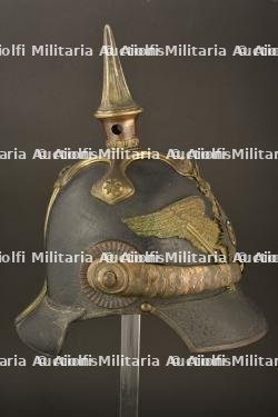Casque d officier modele 1842 de la Garde. Scarce prussian guard pattern 1842 officer spiked helmet. Selten Garde Offizier Pickelhaube M1842 — miniature 9