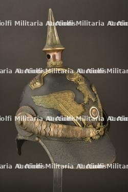 Casque d officier modele 1842 de la Garde. Scarce prussian guard pattern 1842 officer spiked helmet. Selten Garde Offizier Pickelhaube M1842 — photo 10