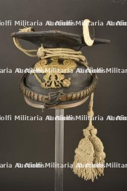 Tschapka prussienne modele 1867 troupe avec cordon raquettes. Prussian lancer Tschapska pattern 1867. Preussen Ulanen Tschapka M1867