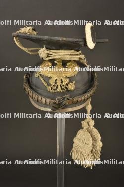 Tschapka prussienne modele 1867 troupe avec cordon raquettes. Prussian lancer Tschapska pattern 1867. Preussen Ulanen Tschapka M1867 — photo 16