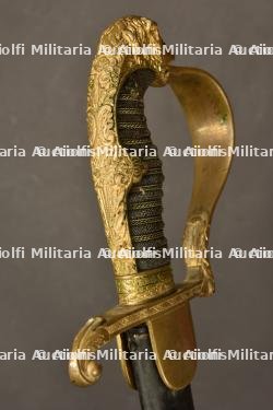 Sabre d officier tete de lion de cavalerie. Imperial german lion head cavalry officer saber. Preussen Kavallerie Offizier Lowenkopf Säbel — miniature 5