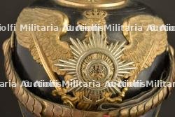 Casque d officier de reserve Garde FeldArtillerie. Guard field artillery reserve officer spiked helmet. Garde Feldartillerie Reserve Offizier Pickelhaube. — photo 10