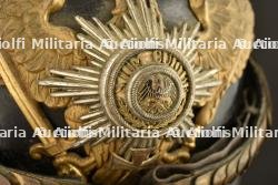 Casque d officier de reserve Garde FeldArtillerie. Guard field artillery reserve officer spiked helmet. Garde Feldartillerie Reserve Offizier Pickelhaube. — photo 11